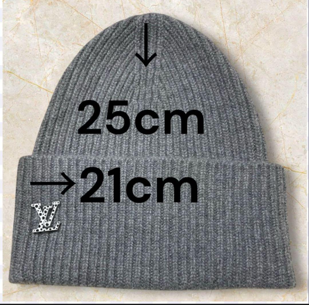 taka☆ルイ・ヴィトン ビーニー グレー ノモグラム　草間彌生コラボ