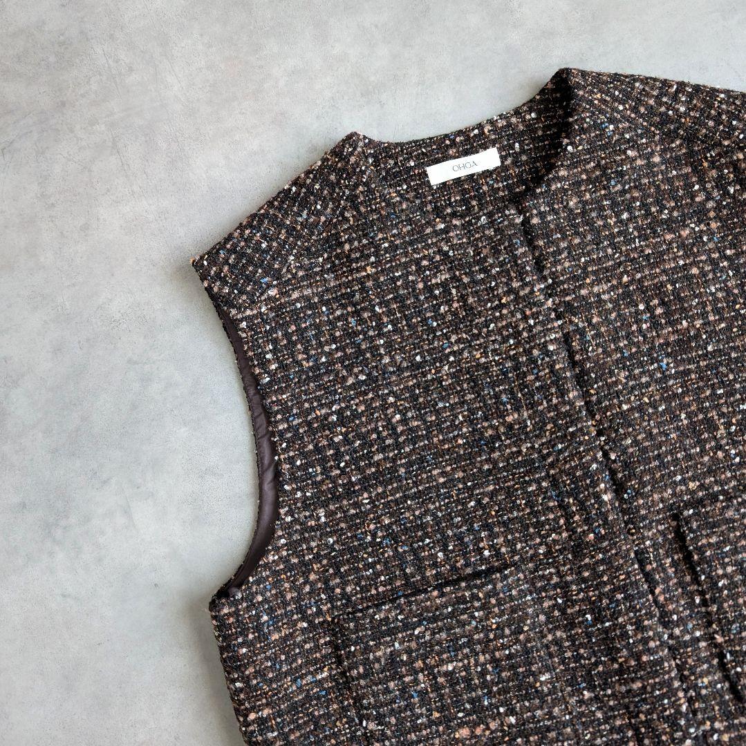 OHGA TWEED GILET ツイードジレ ベスト オオガ オーガ