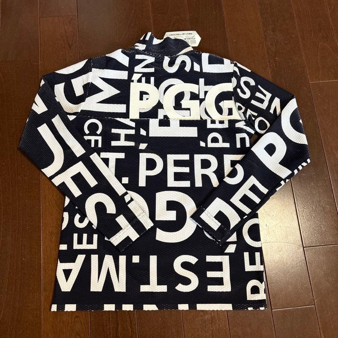 パーリーゲイツデルタロゴ総柄ハーフジッパー長袖シャツサイズ1
