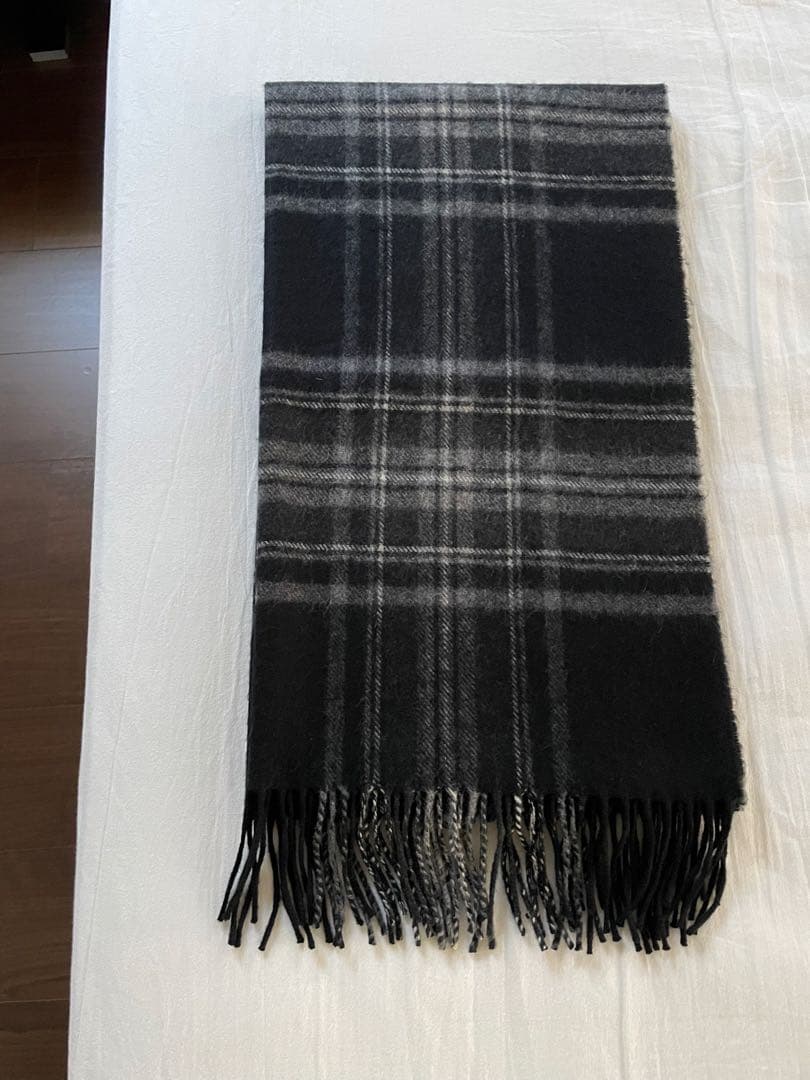 【美品】 ジョンストンズ カシミヤ ウール マフラー Johnstons