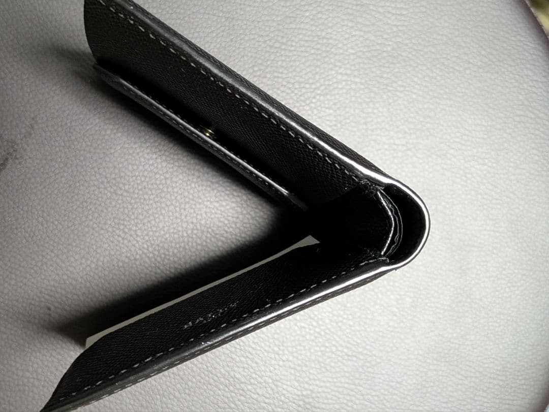 【未使用・保管品】　バリー　二つ折り財布 6309720　ブラック ネイビー