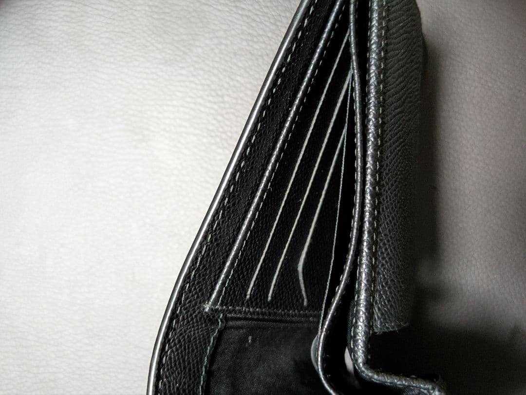 【未使用・保管品】　バリー　二つ折り財布 6309720　ブラック ネイビー