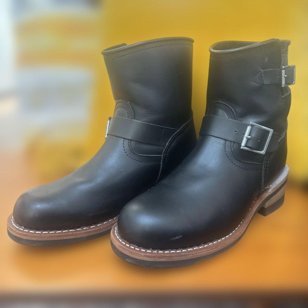 AVIREX ブラックエンジニアブーツ US 8.5