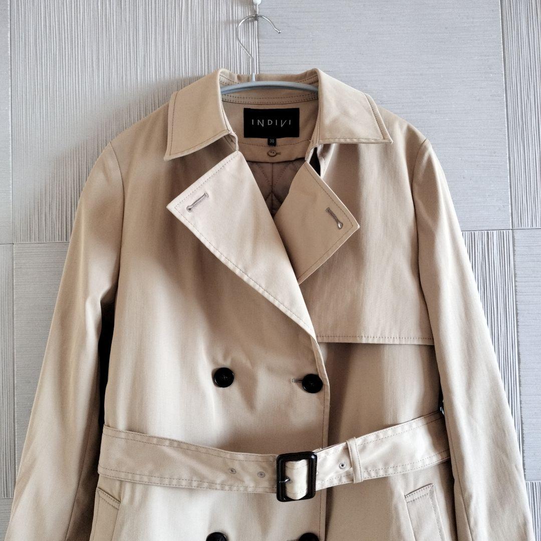INDIVI　UVケア　ライナー付　トレンチコート
