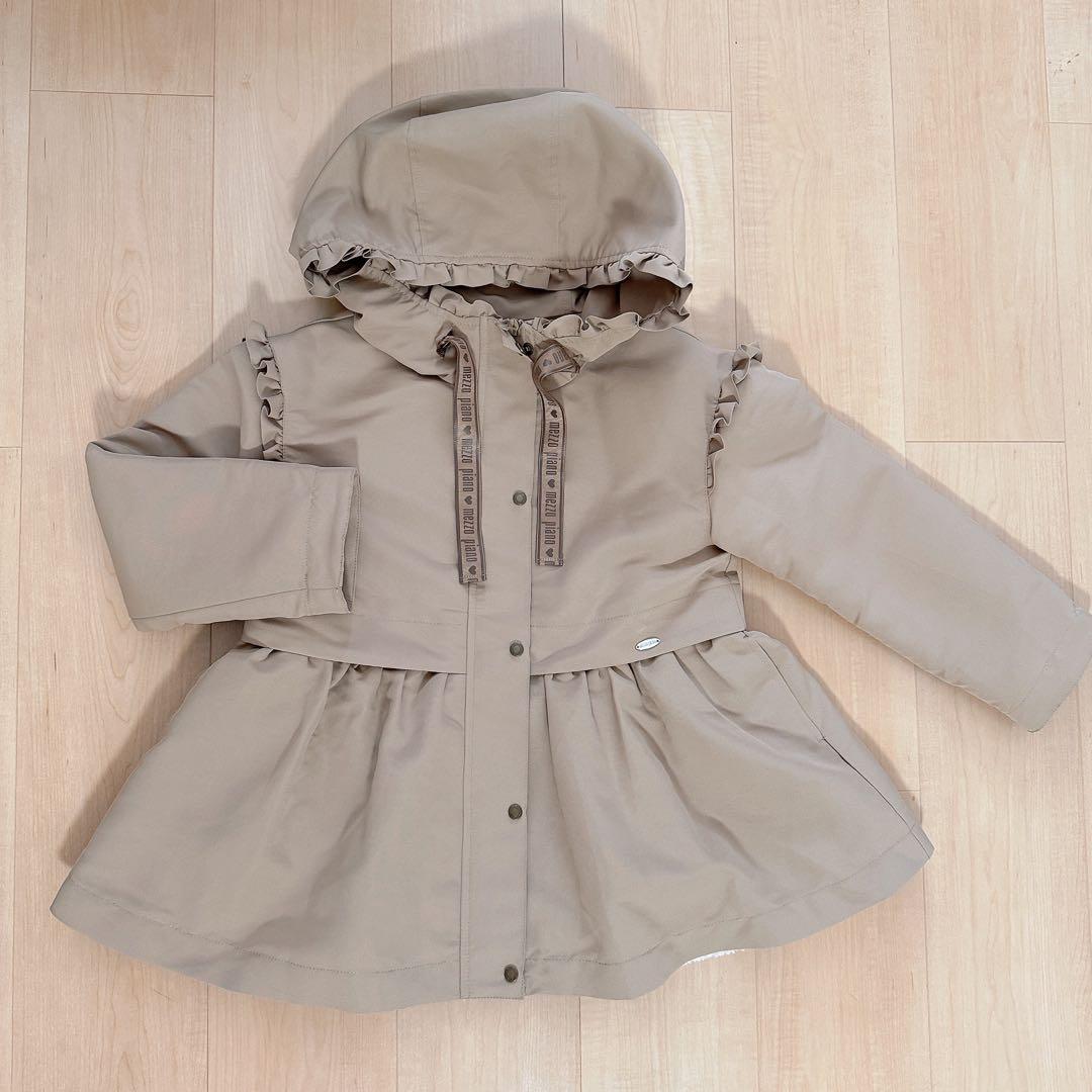 ☆新品☆ ボアライナーつき3WAY裾フレアマウンテンパーカー　130 ベージュ