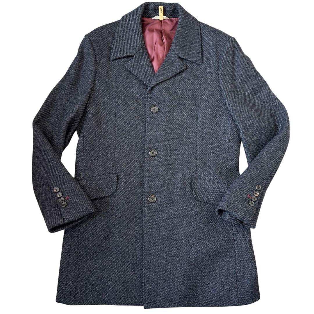極美品 ポールスミスコレクション ヘリンボーン チェスター コート Lサイズ