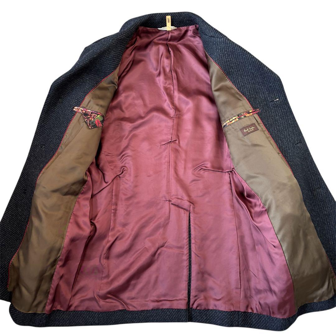 極美品 ポールスミスコレクション ヘリンボーン チェスター コート Lサイズ