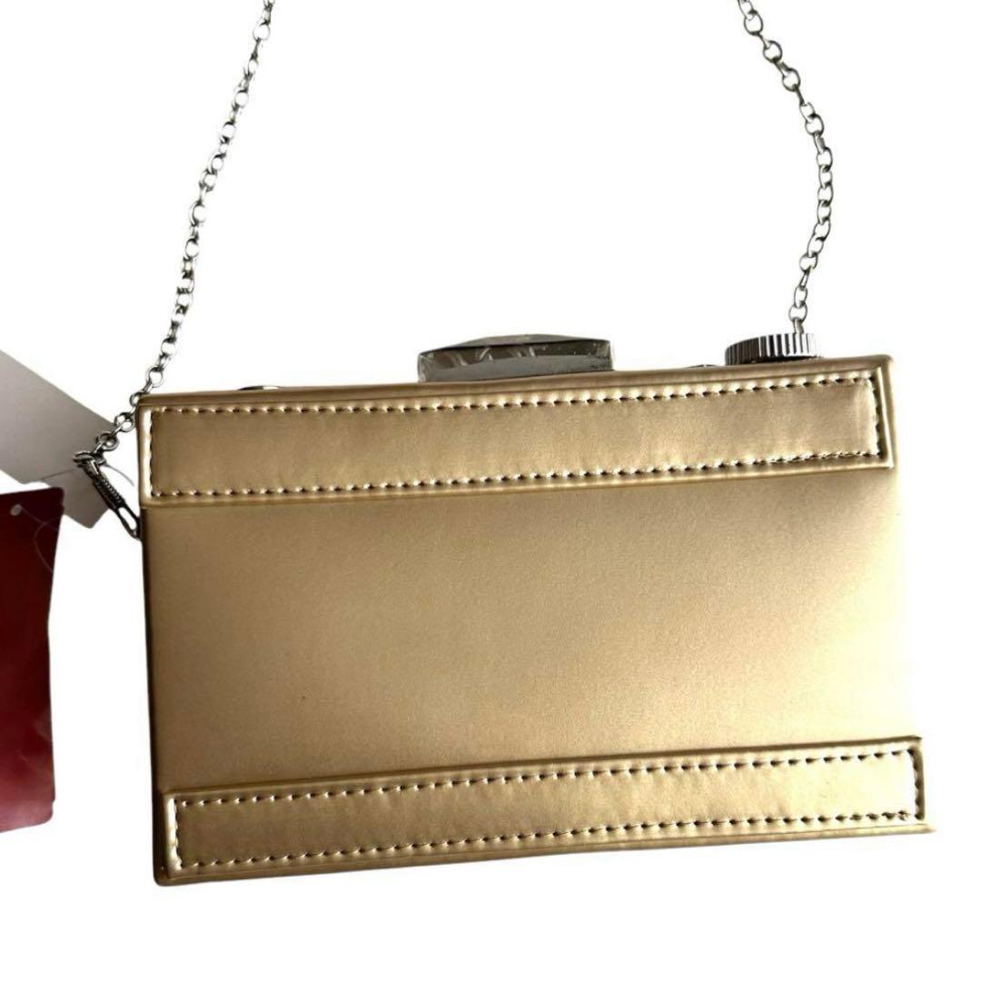 ショルダーバッグ　カメラデザイン　クラッチバッグ　カメラ型　パーティバッグ