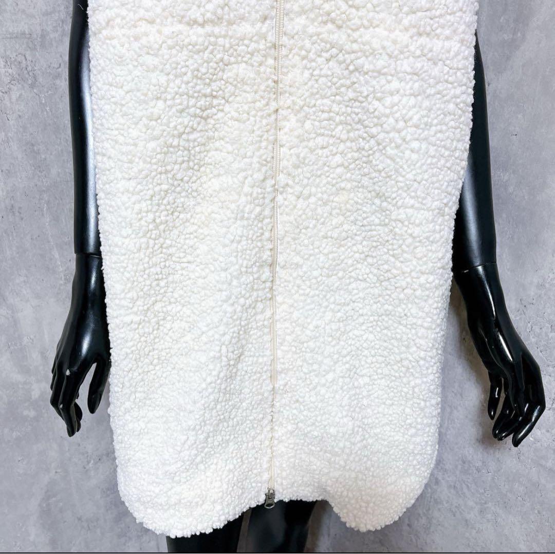 [CASTELBAJAC] ボア ロングベスト ダウン フードベスト モコモコ