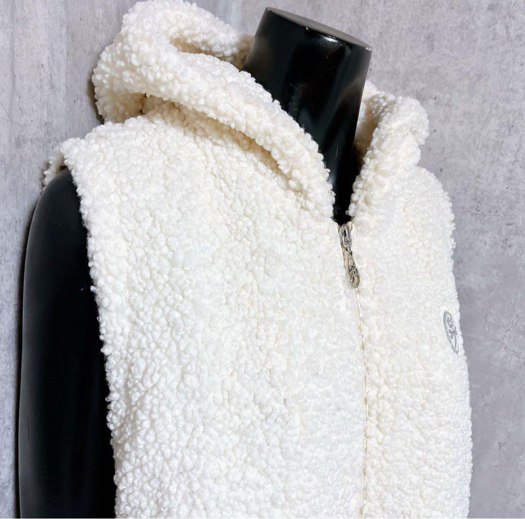 [CASTELBAJAC] ボア ロングベスト ダウン フードベスト モコモコ