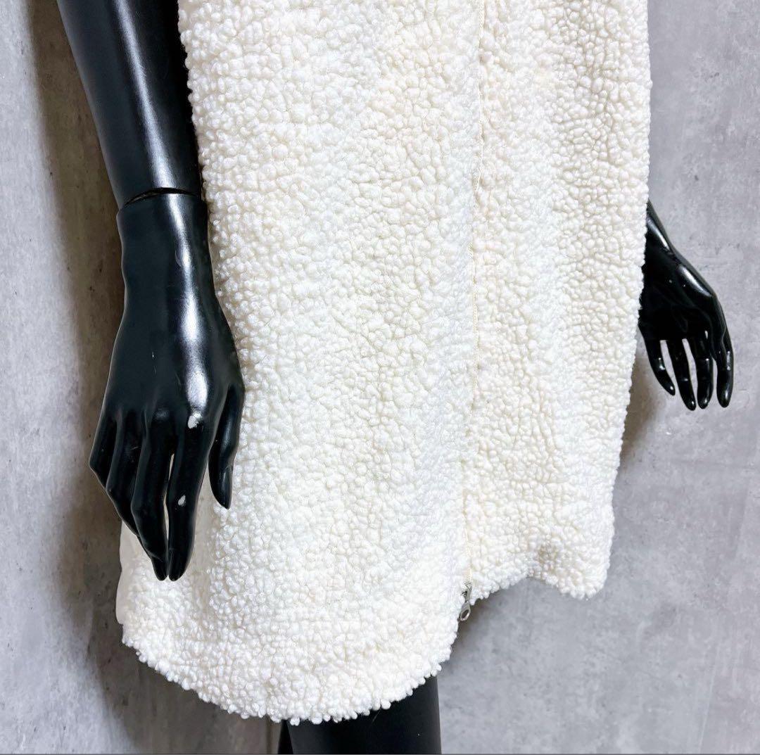 [CASTELBAJAC] ボア ロングベスト ダウン フードベスト モコモコ