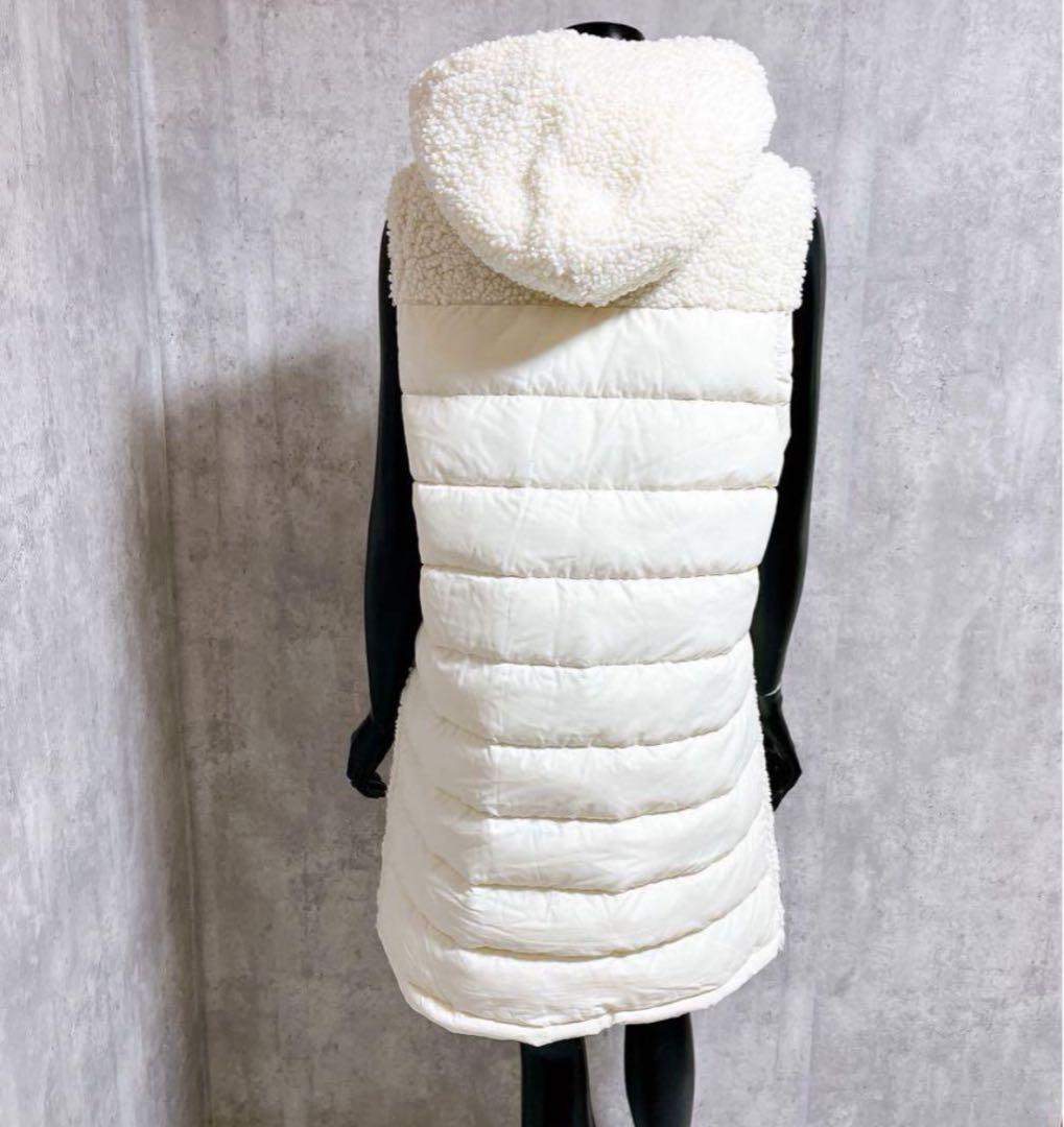 [CASTELBAJAC] ボア ロングベスト ダウン フードベスト モコモコ