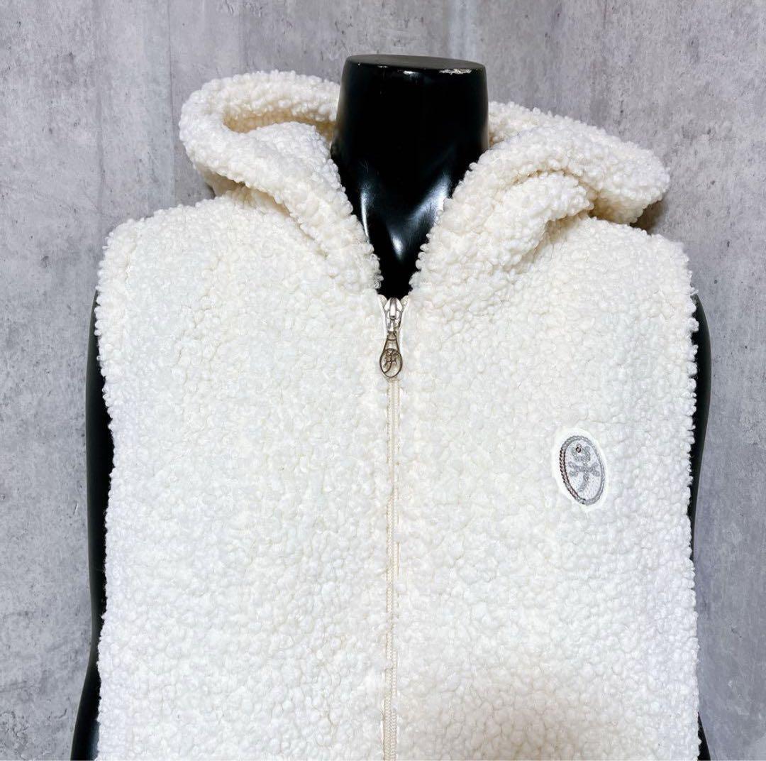 [CASTELBAJAC] ボア ロングベスト ダウン フードベスト モコモコ