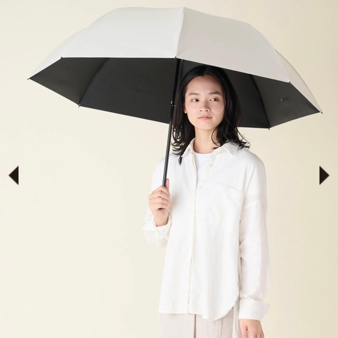 サンバリア100 日傘 ２段折 大判 moku アイボリー