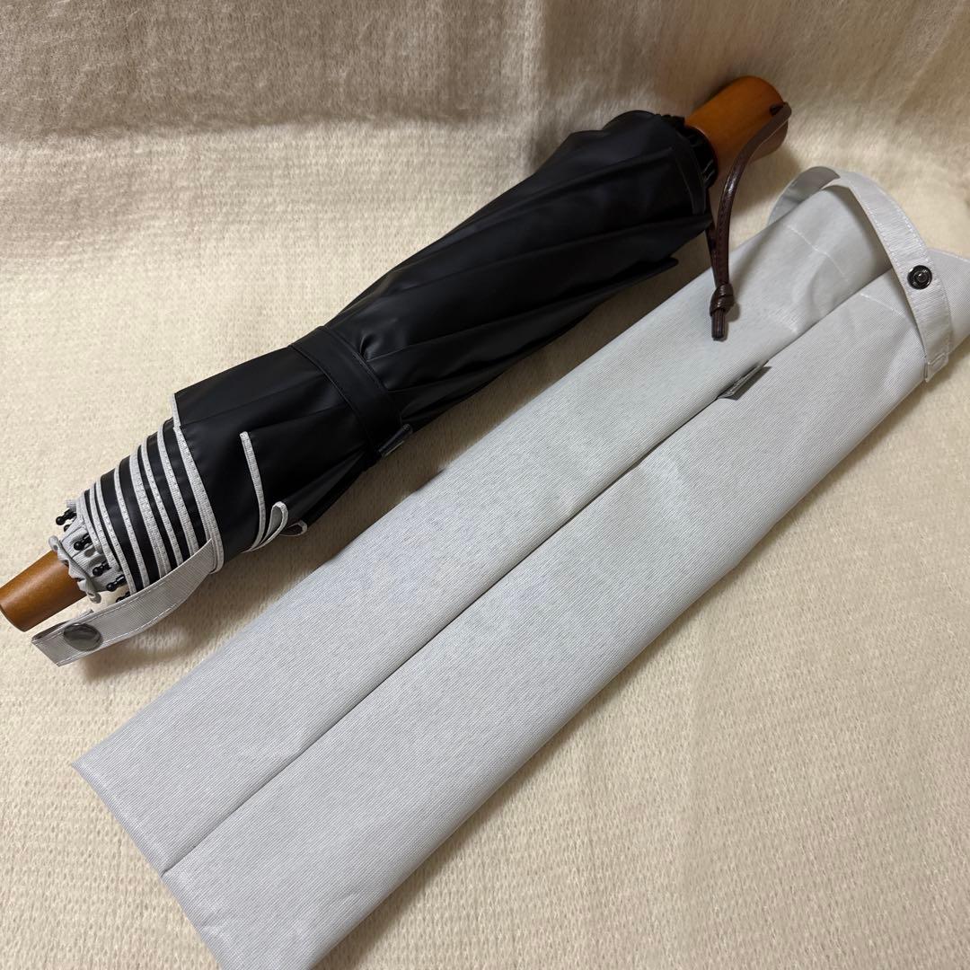 サンバリア100 日傘 ２段折 大判 moku アイボリー