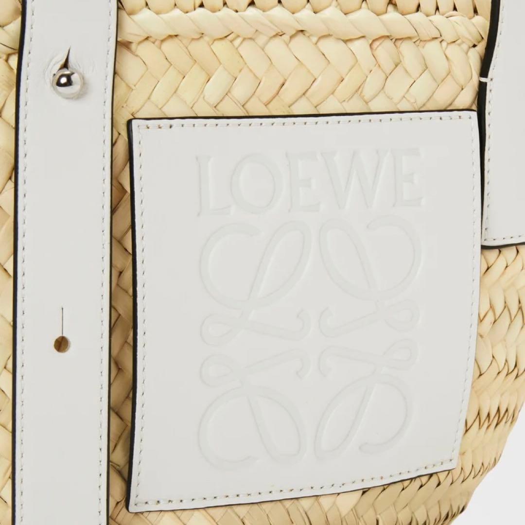 【LOEWE】バスケットバック スモール ホワイト＊専用布袋つき
