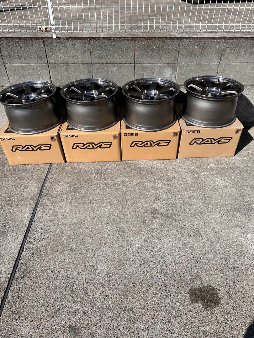 RAYS TE37 SL 18インチ ブラックホイール 4本セット