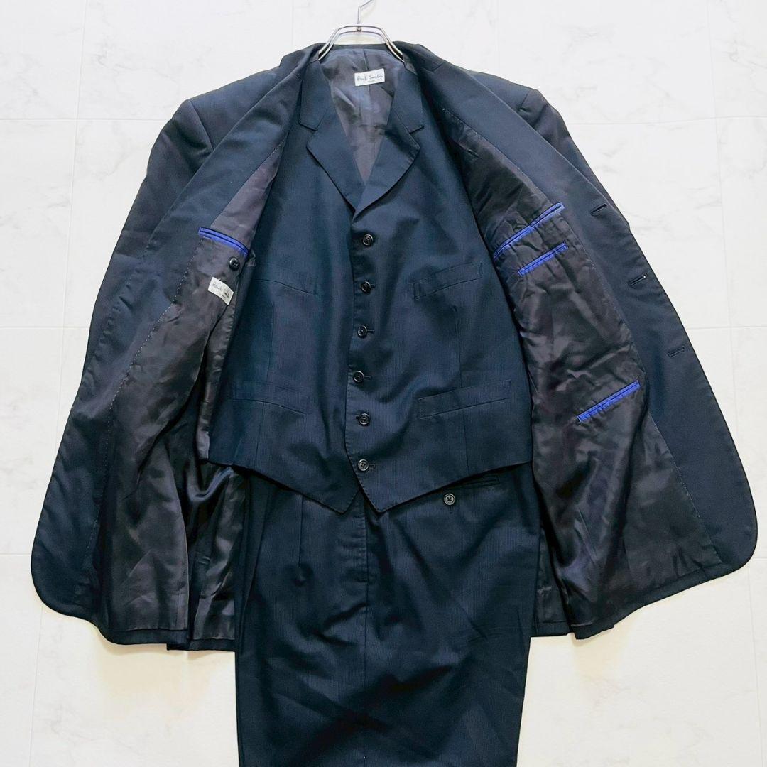 美品✨ポールスミス 大きいサイズ スリーピーススーツセットアップ 黒 2XL