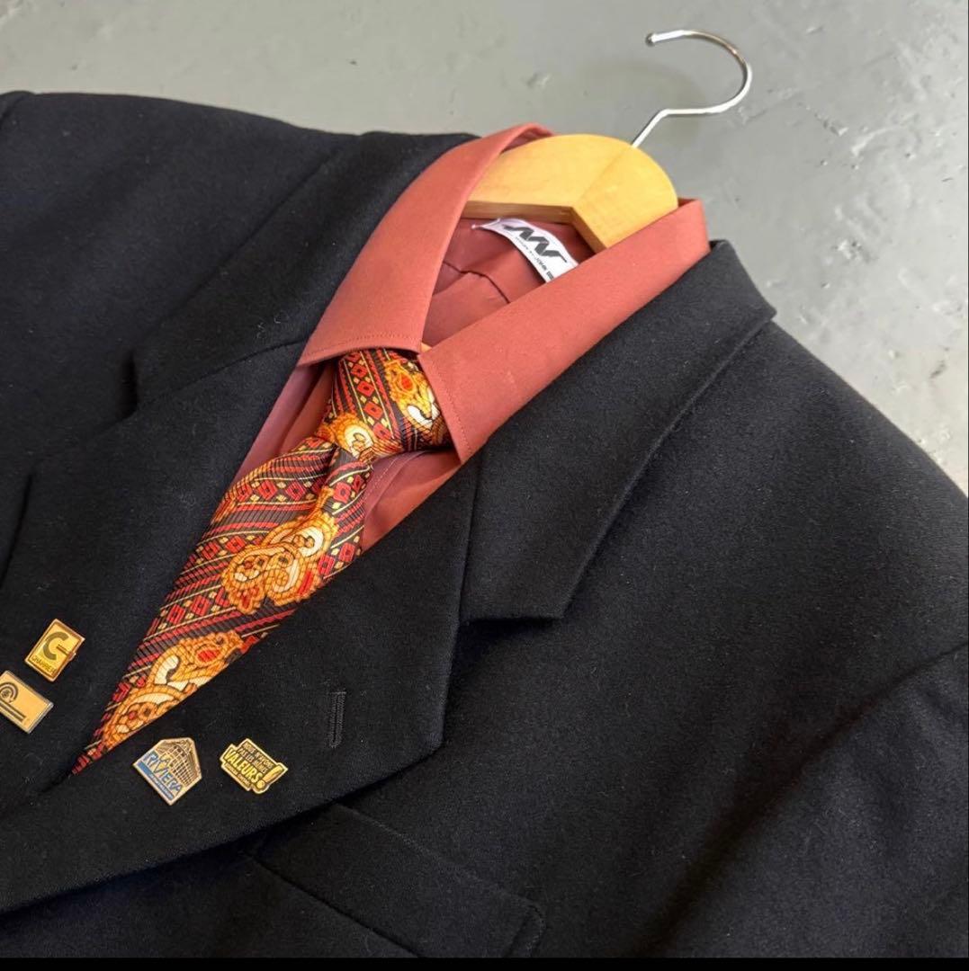 vintage セットアップ 成人式 古着 ウール スーツ