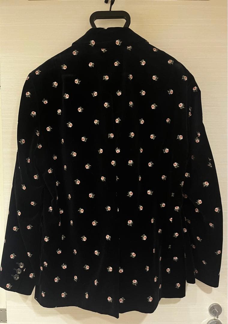 【タイムセール】 CABaN ベロア ローズプリント テーラードジャケット