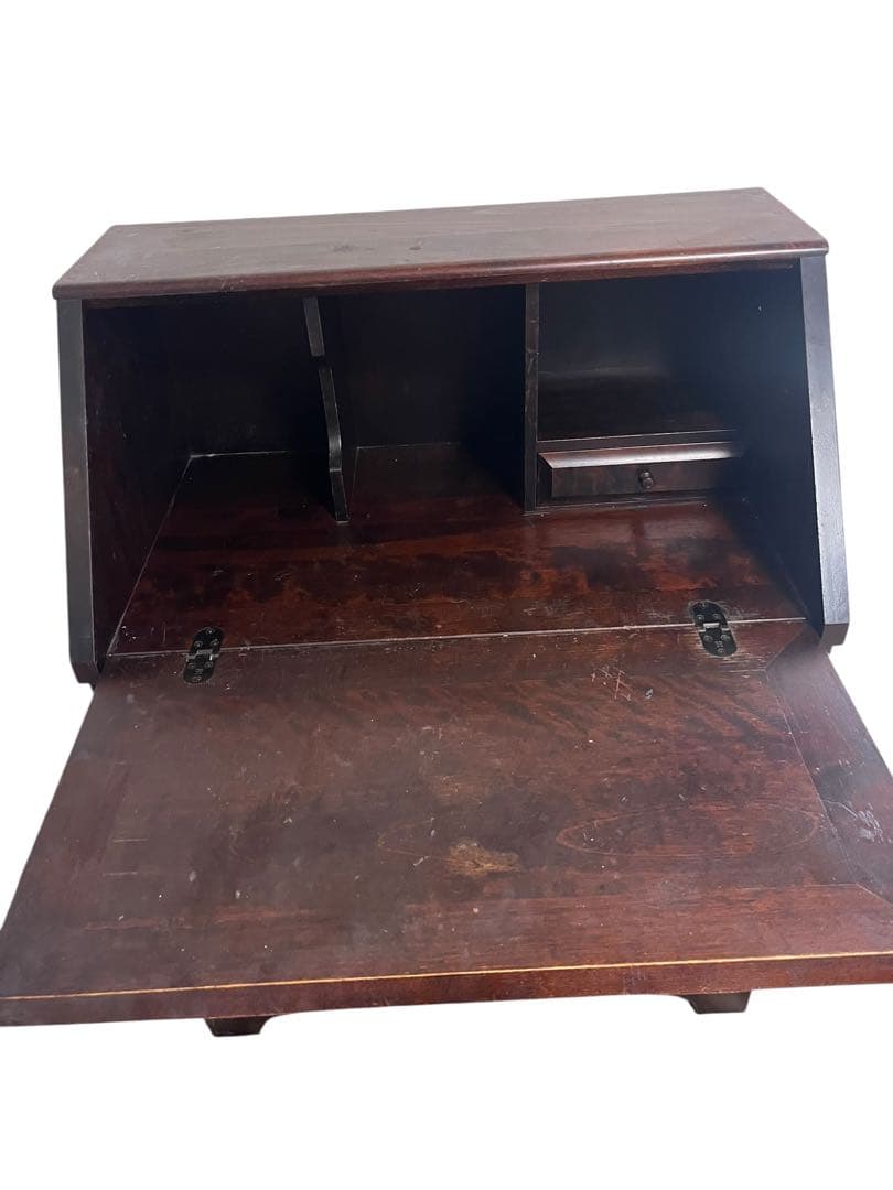 北海道民芸ダークブラウン 木製ライティングビューロー