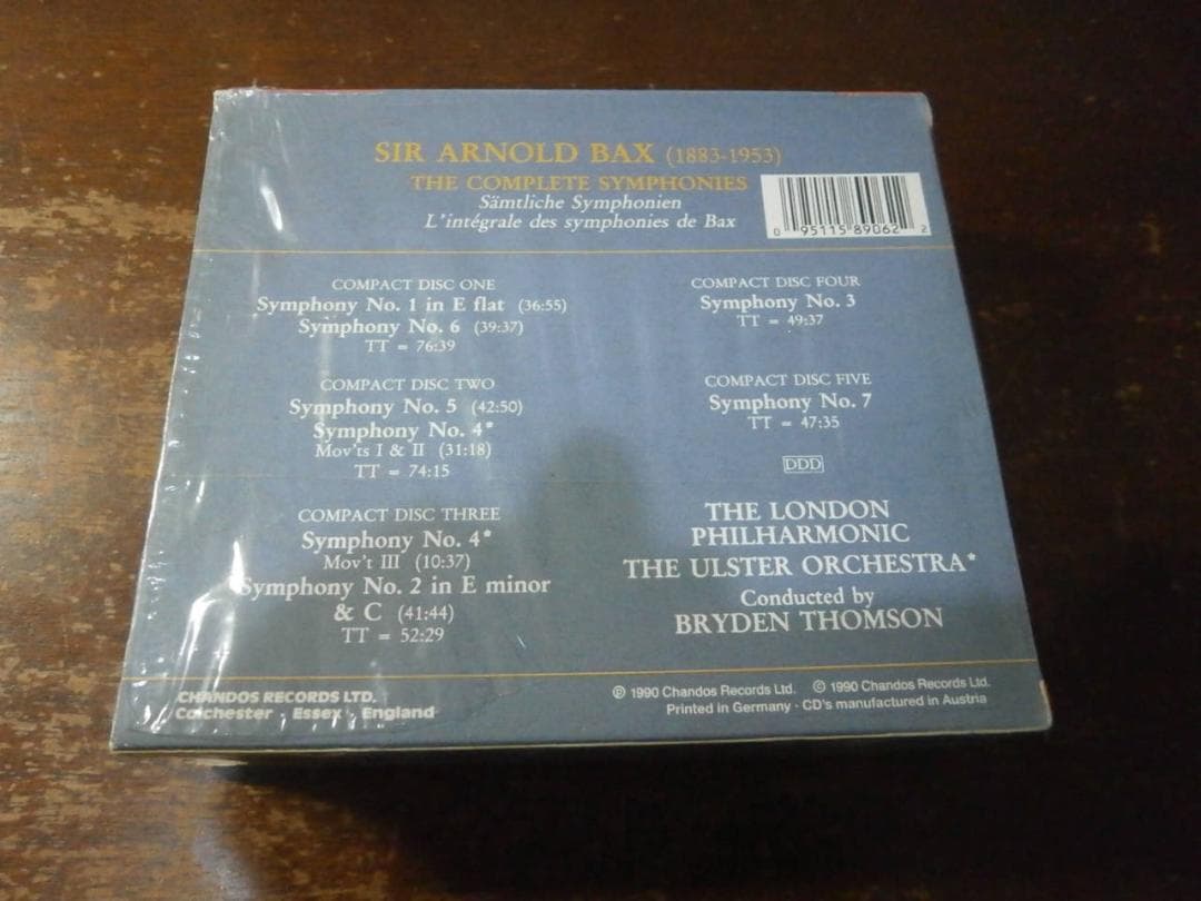 バックス　交響曲 全集 CD５枚組ボックス　外国語解説付　希少！良品　BAX