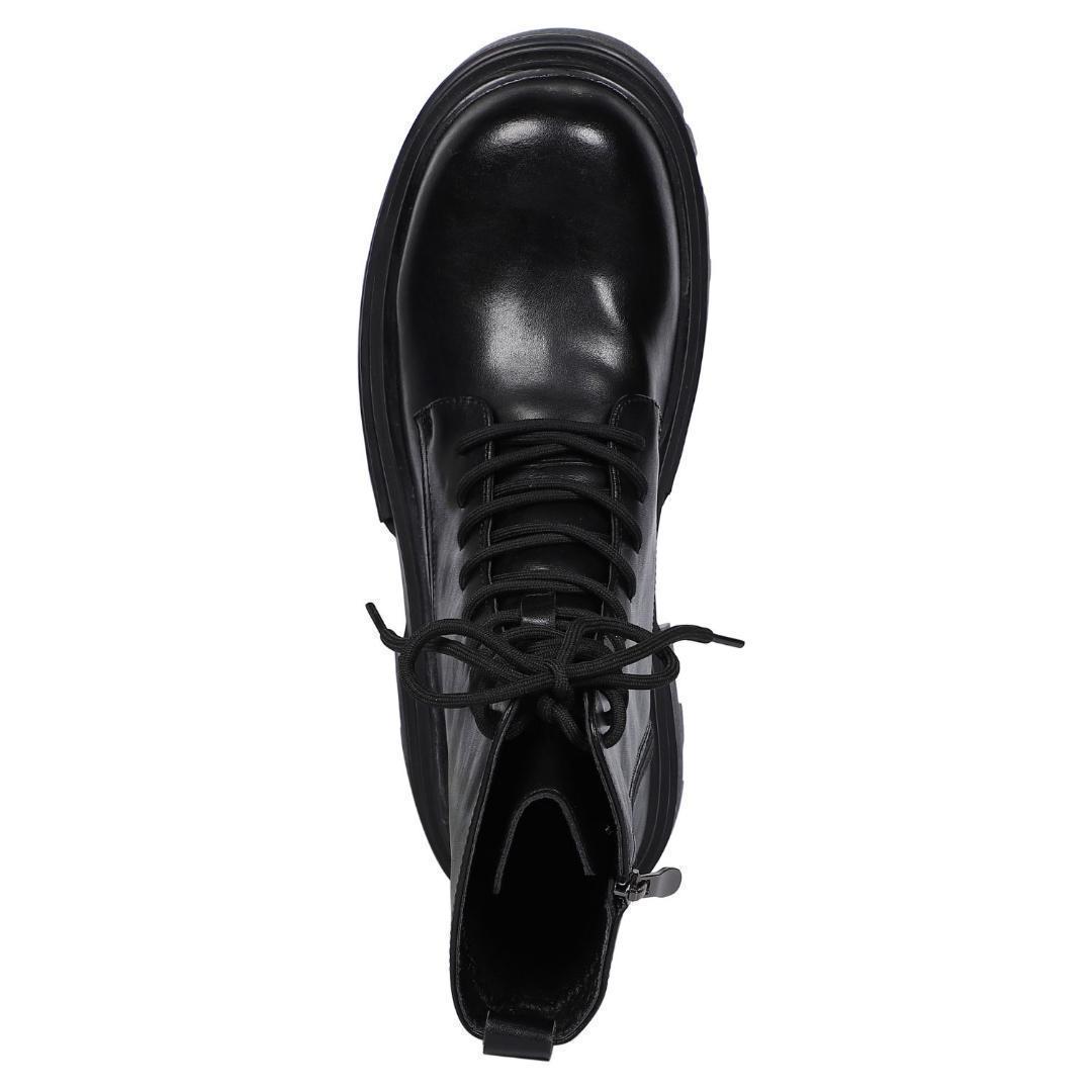 27cm/最大10cm身長UPメンズシークレットブーツ厚底靴ジップアップYU