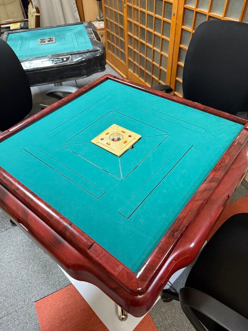 【全自動麻雀卓】　アモス　マーテル　ギャバン枠　サイドテーブル2個　マット新品