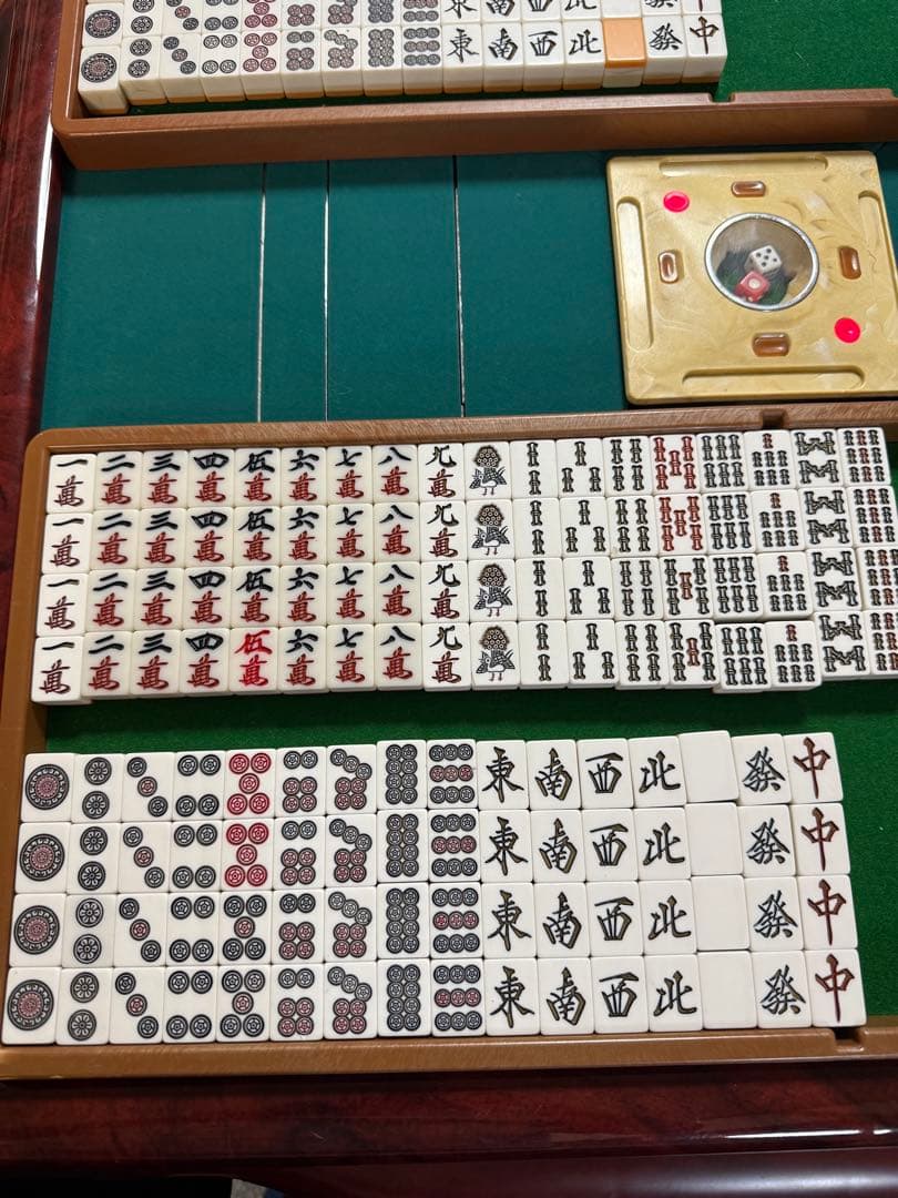 【全自動麻雀卓】　アモス　マーテル　ギャバン枠　サイドテーブル2個　マット新品