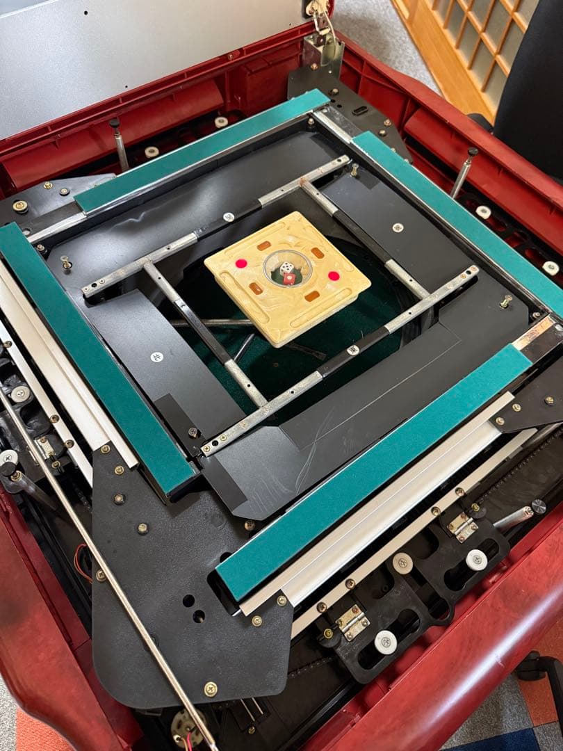 【全自動麻雀卓】　アモス　マーテル　ギャバン枠　サイドテーブル2個　マット新品