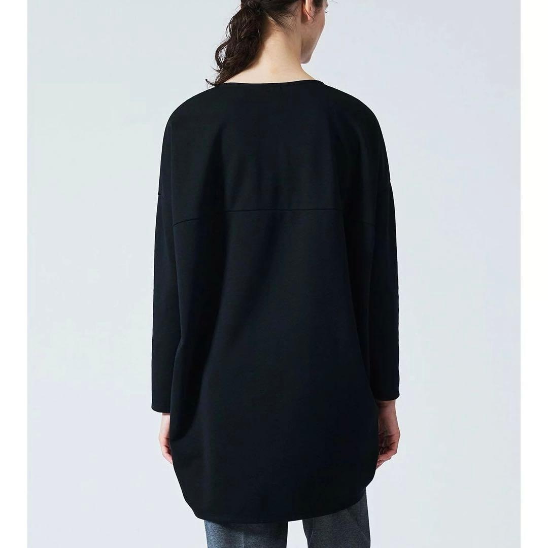 【ミズイロインド】コクーン　長袖　チュニック プルオーバー　ポンチ　ブラウン