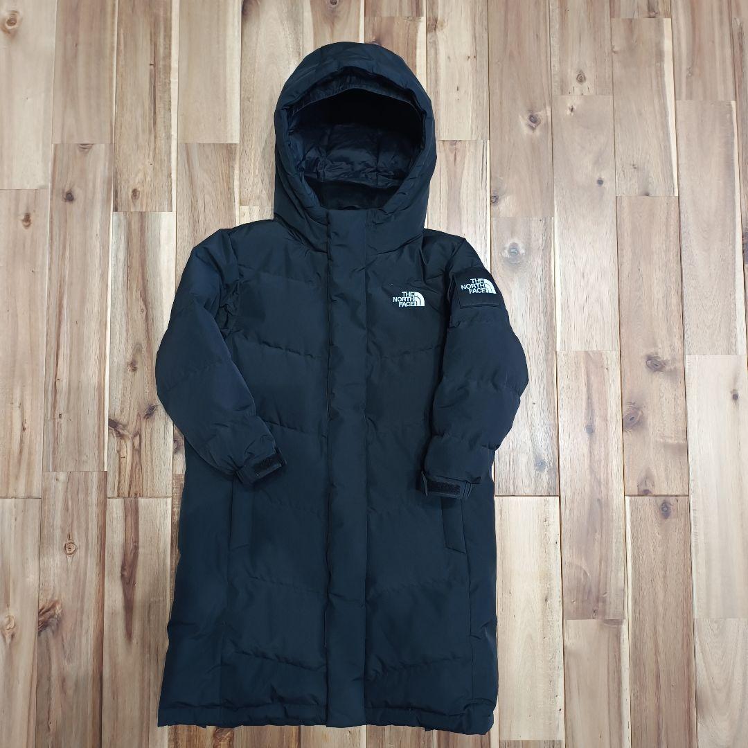 美品　限定　ノースフェイス　ロング　ダウンジャケット　ブラック　キッズ110