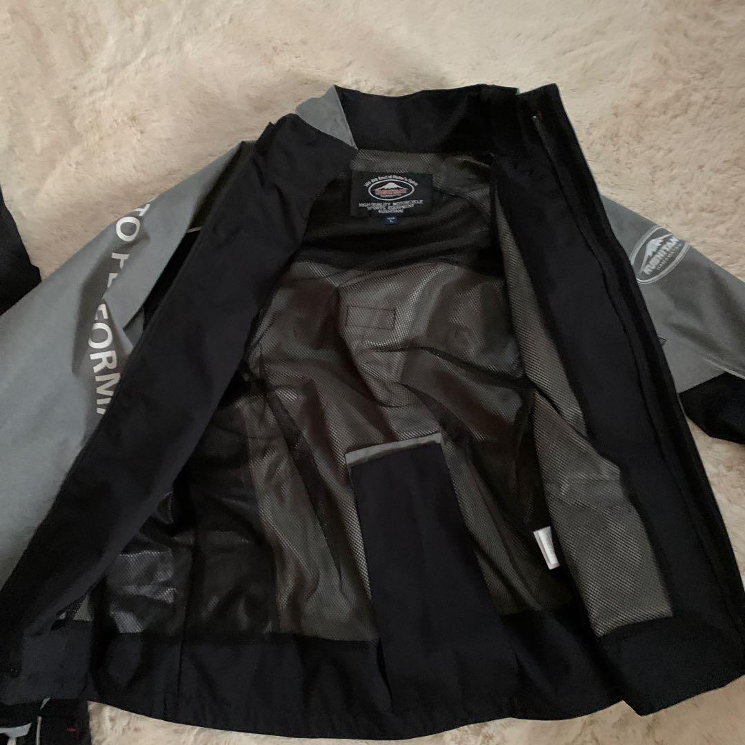 KUSHITANIバイク用雨具 上下セット グレーと黒Lサイズ