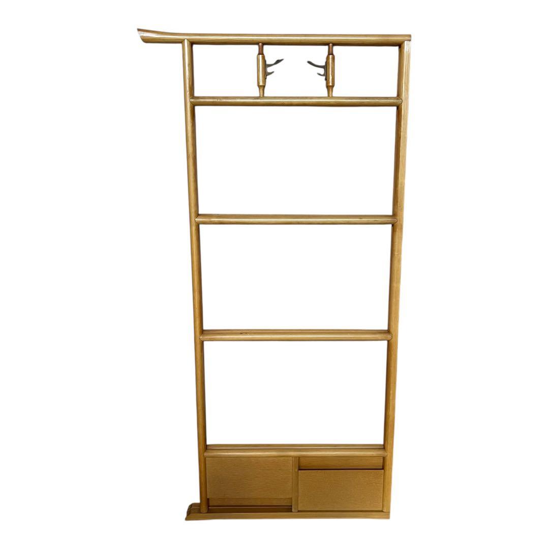 【昭和レトロ 商品】折りたたみ衣桁 古民具 欅 衣紋掛け ハンガー 着物　送料込