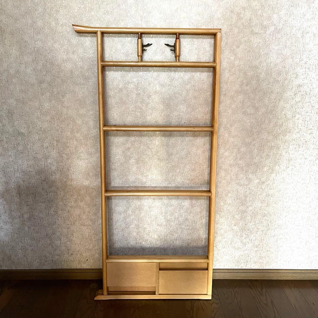 【昭和レトロ 商品】折りたたみ衣桁 古民具 欅 衣紋掛け ハンガー 着物　送料込