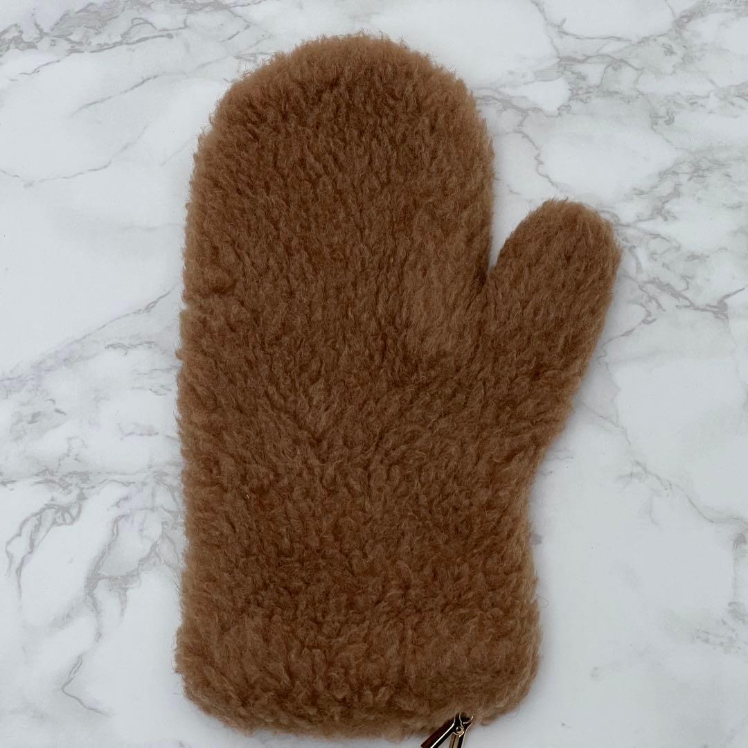 マックスマーラ カシミヤ テディベア ミトン アパレル 現行品 ブラウン 手袋