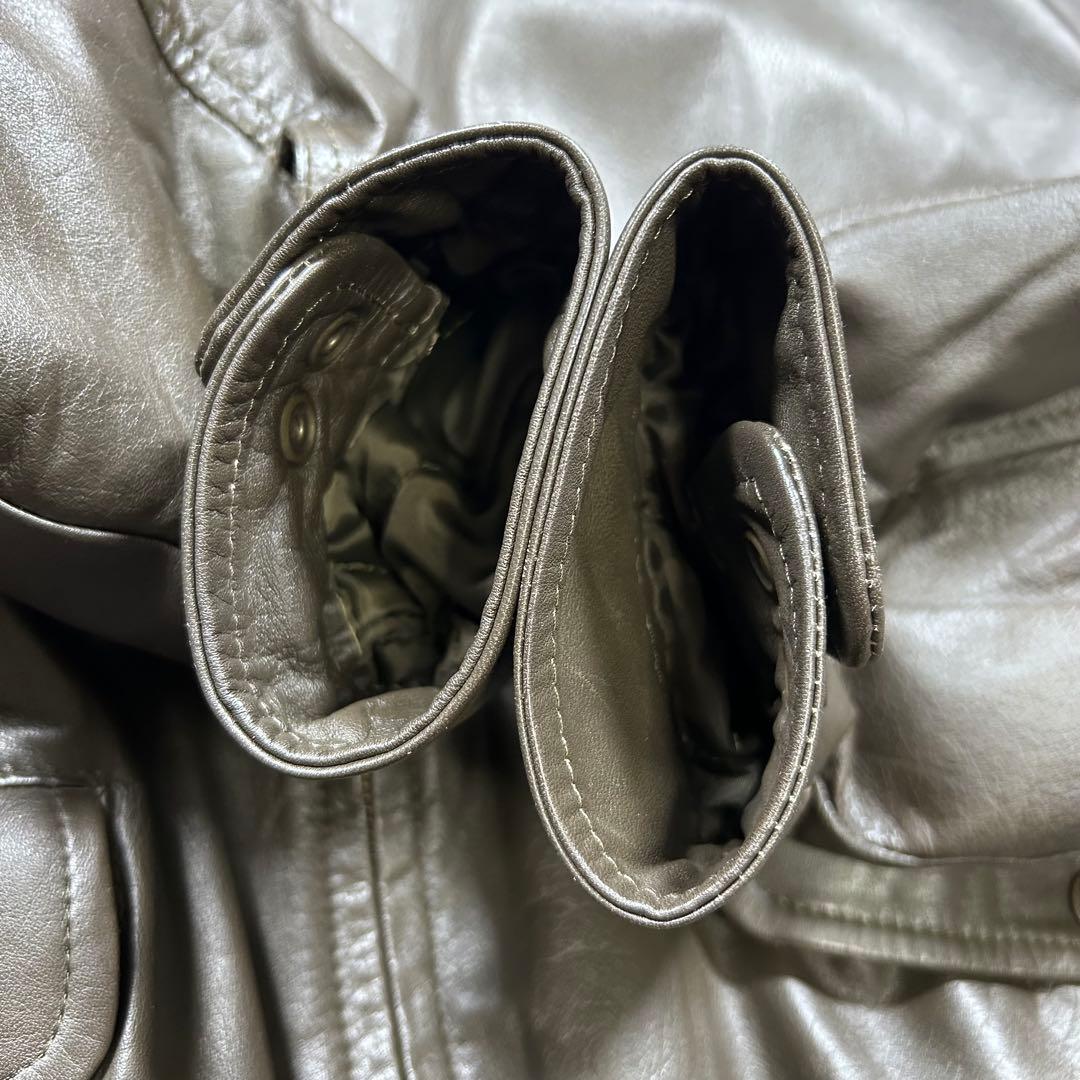 90s【Vintage】A-2/フライトレザージャケット/Y2K/短丈/a2/灰