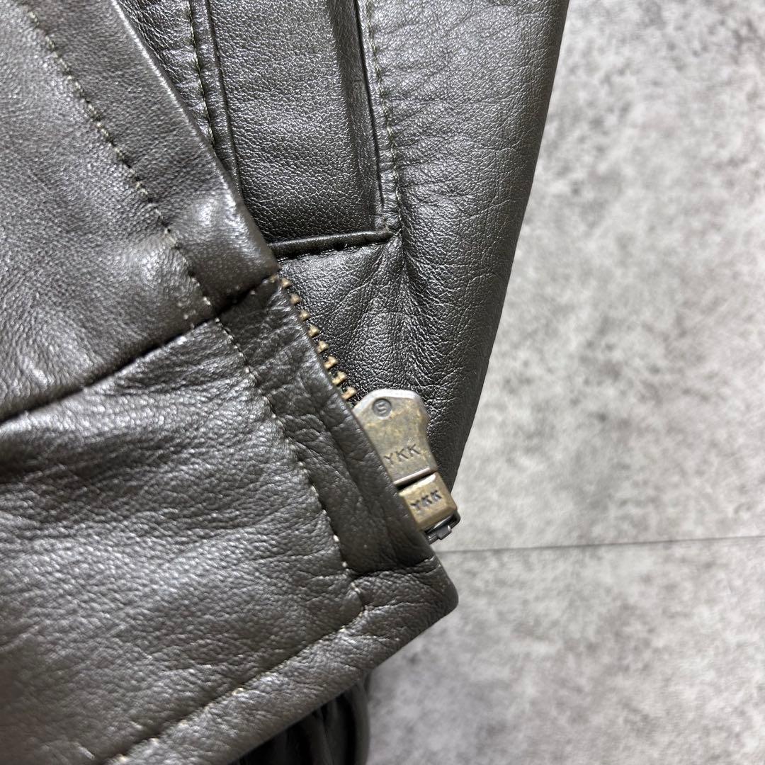 90s【Vintage】A-2/フライトレザージャケット/Y2K/短丈/a2/灰