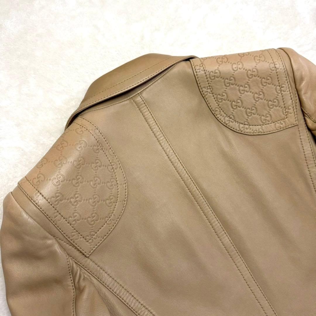 AAA　グッチ レザージャケット 38 羊革 テーラード アウター