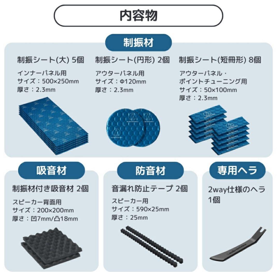 クレールオリジナル デッドニングセット CR7400 オーディオテクニカ
