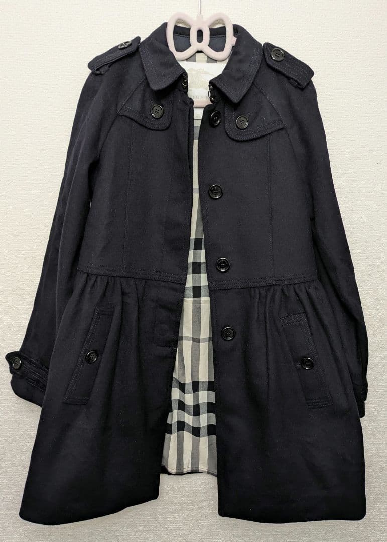 専用　新品　Burberry チルドレン ウールカシミヤ フレアコート 10Y