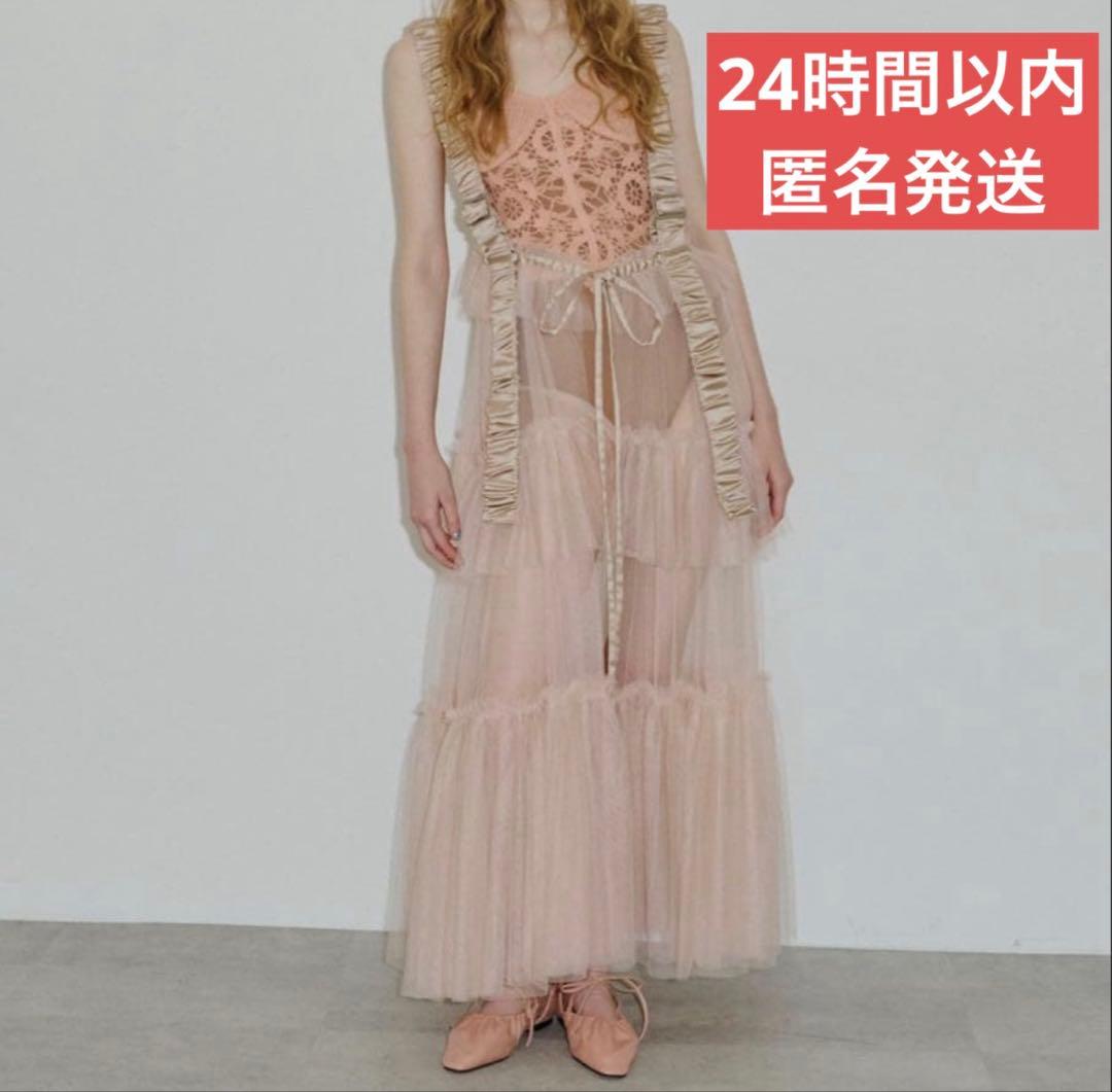 J1U BY LABELLE ETUDEシースルーボリュームチュールデザインジレ