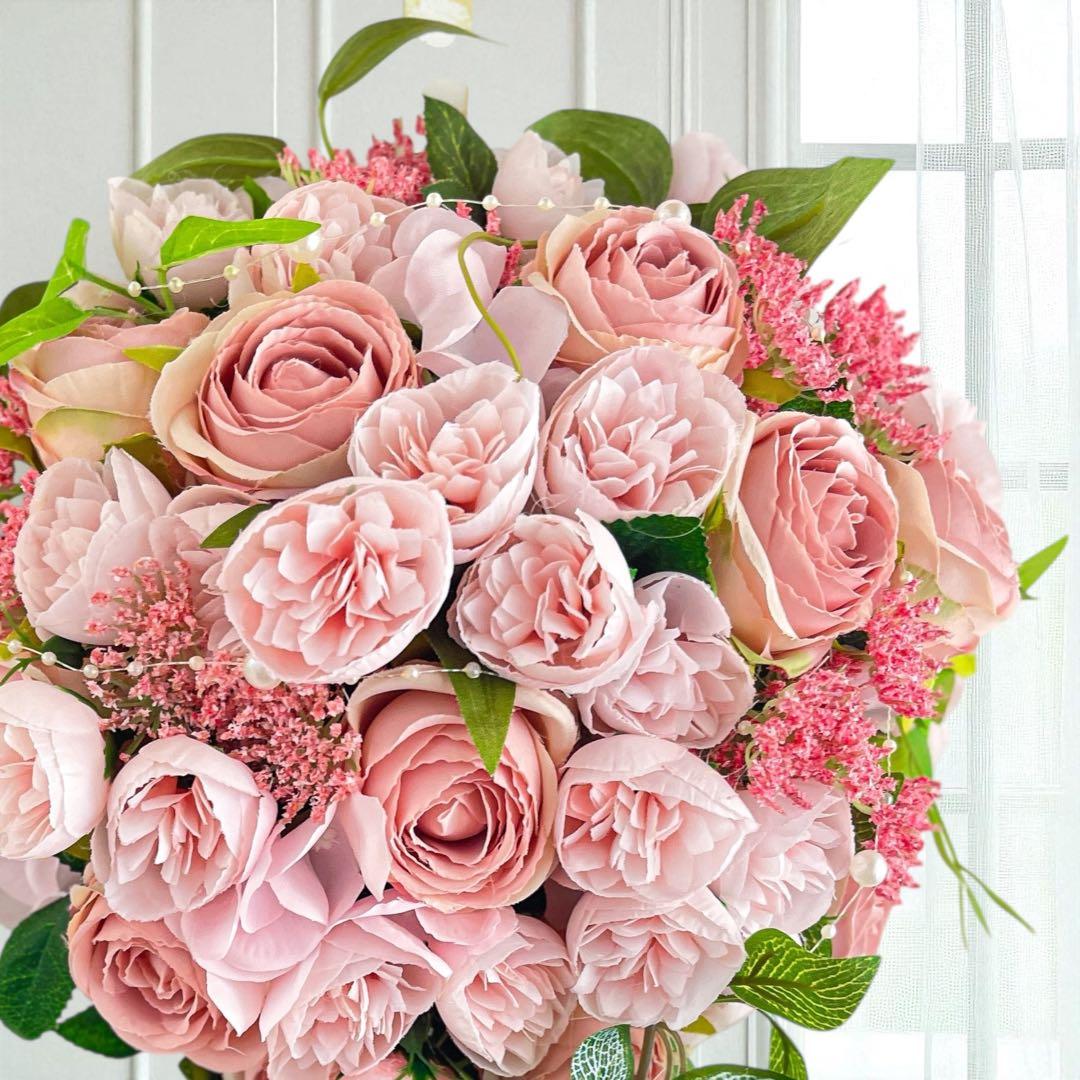 キャスケードリース クリスマス インテリア 光触媒加工 玄関リース 造花 ギフト