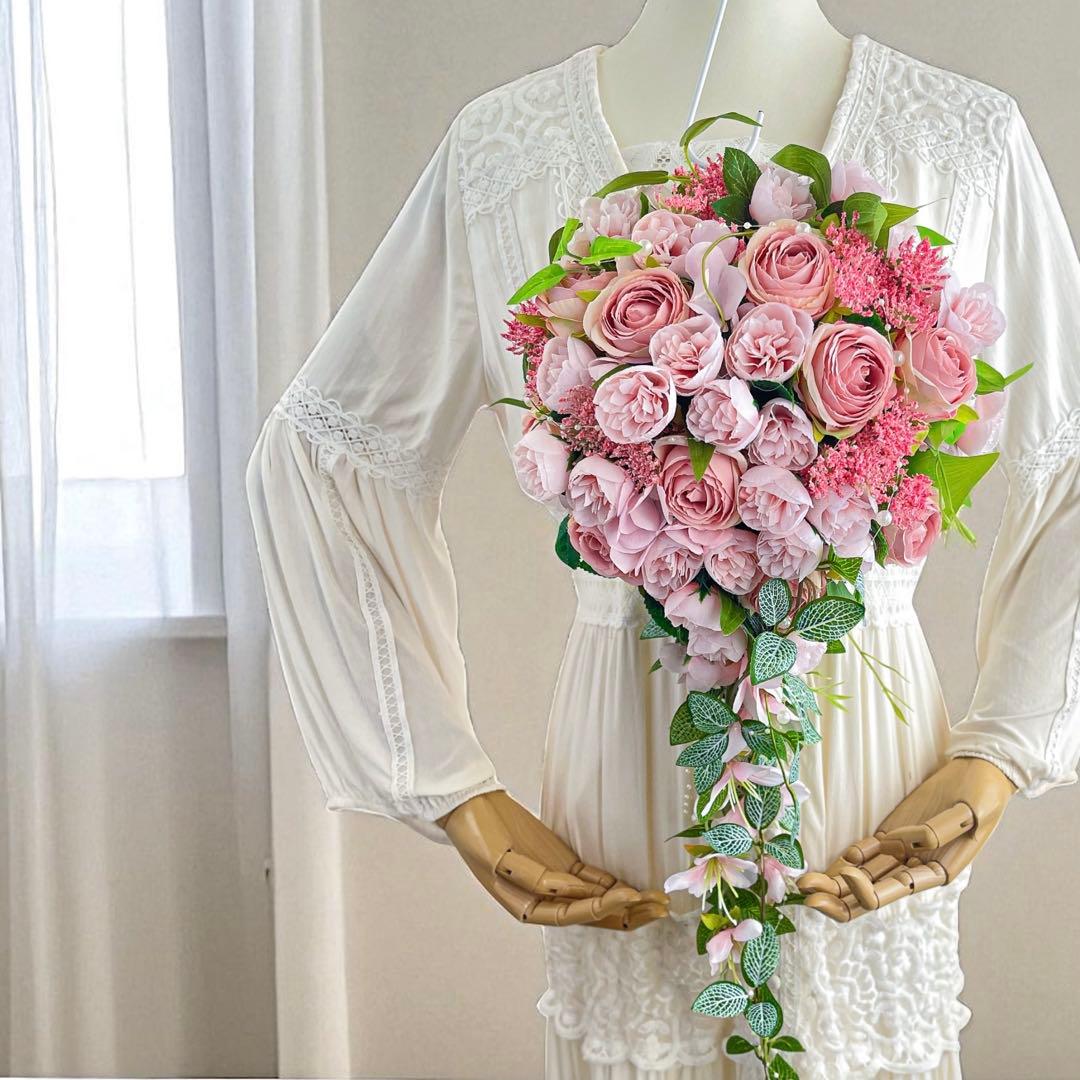 キャスケードリース クリスマス インテリア 光触媒加工 玄関リース 造花 ギフト