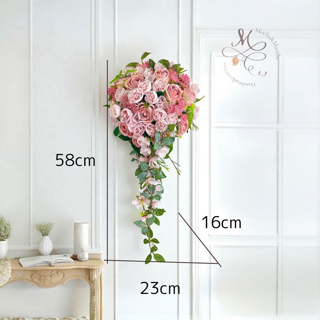 キャスケードリース クリスマス インテリア 光触媒加工 玄関リース 造花 ギフト