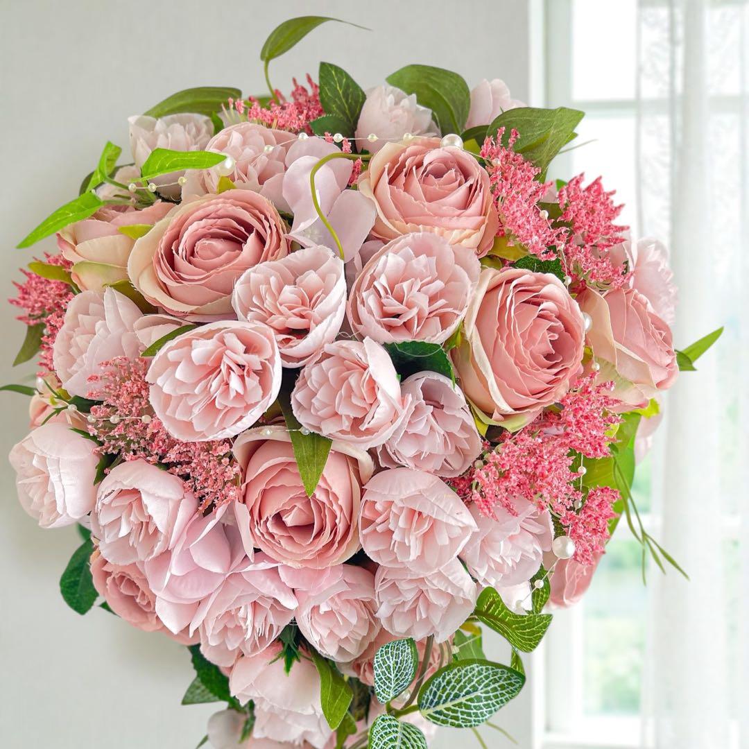 キャスケードリース クリスマス インテリア 光触媒加工 玄関リース 造花 ギフト