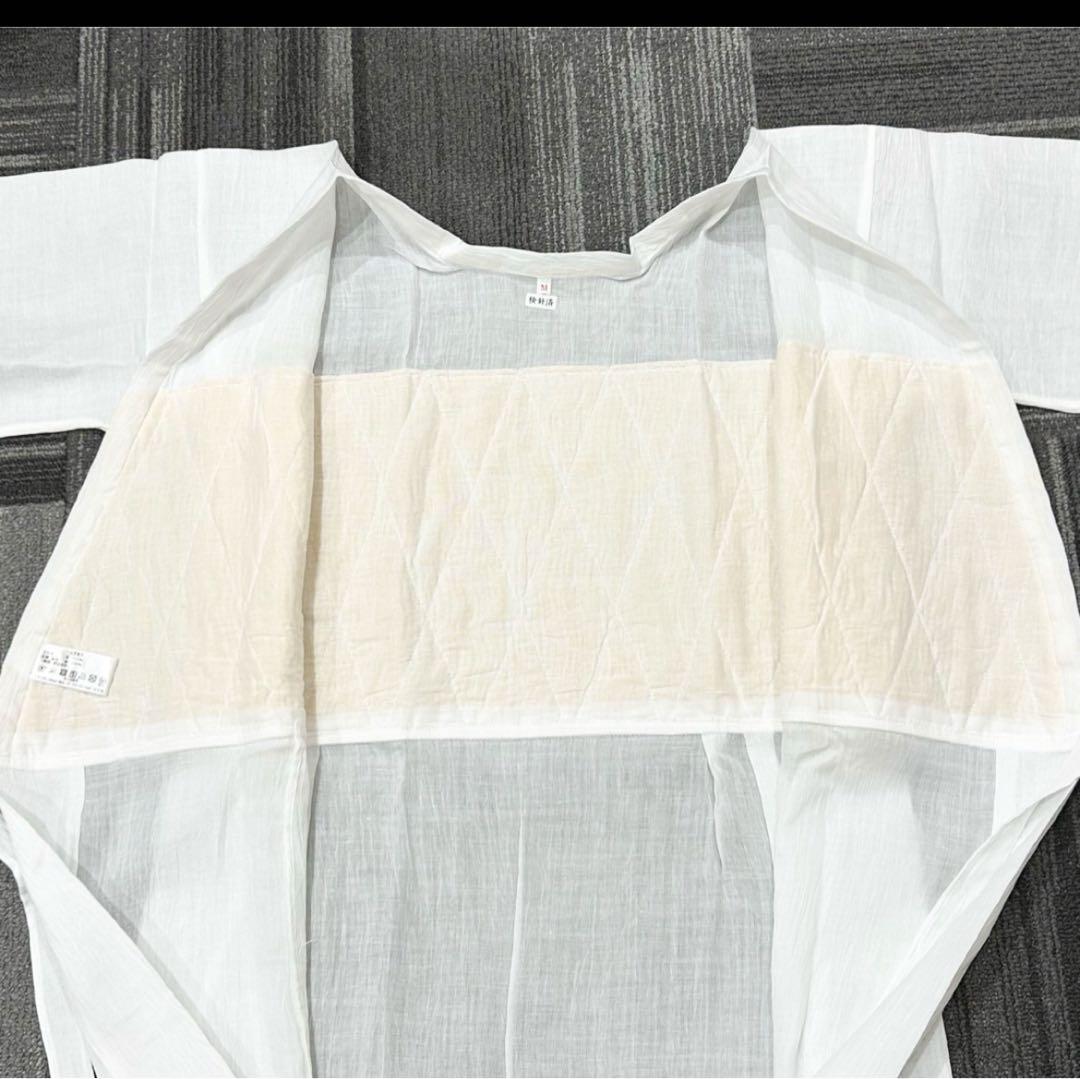 【SALE】あしべ織汗取りスリップ　和装肌着　本麻　燈芯　Mサイズ