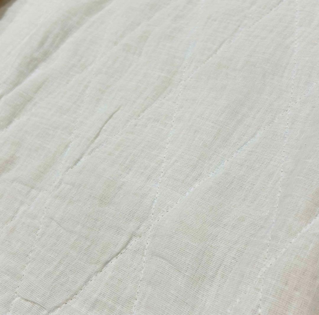 【SALE】あしべ織汗取りスリップ　和装肌着　本麻　燈芯　Mサイズ