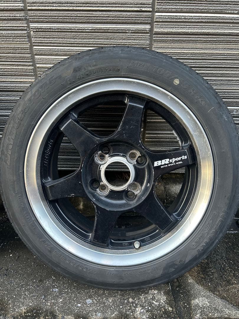 ブラックレーシング BR sports ホイール14インチ4穴マルチ 2本