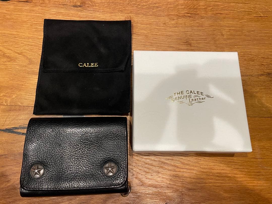 【ZOさん専用】CALEE 本革 三つ折り財布 スターボタン付き